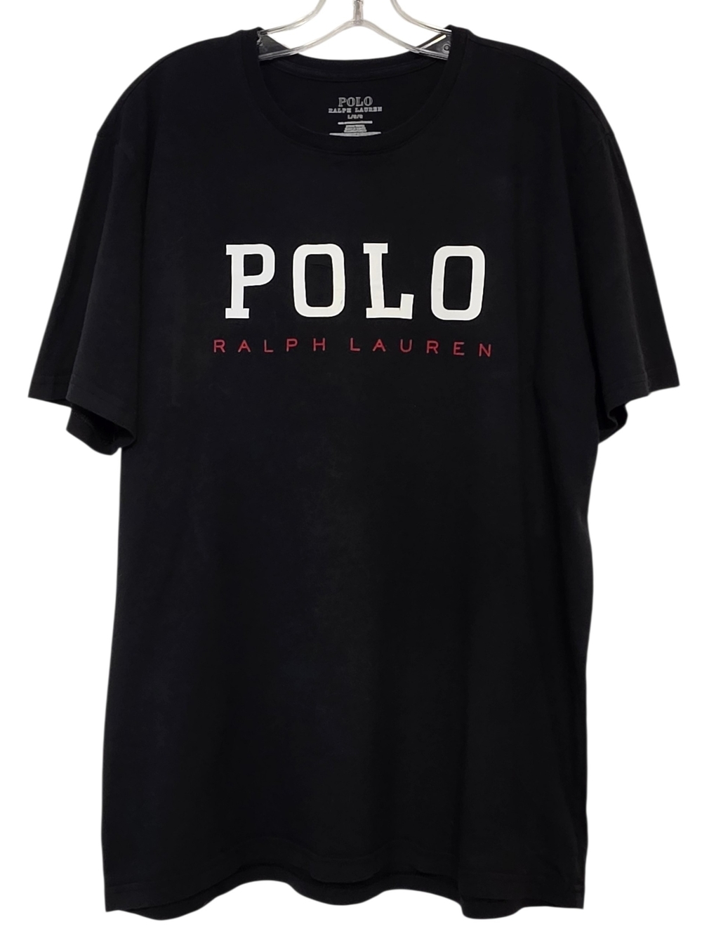 Polo Ralph Lauren Black Logo Graphic T-Shirt Men's Large Cotton Classic Tee